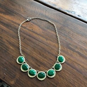 Bauble Bar Dripping Emerald Statement Necklace